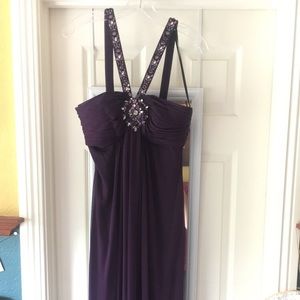 Formal size 8 eggplant colored prom dress